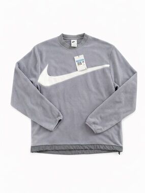 Nike Swoosh Fleece Crewneck Gray Pullover NWT Men’s Size M